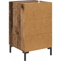 vidaXL Nachtkastje Oudhout 40 x 40 x 66 cm Bewerkt hout