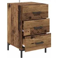 vidaXL Nachtkastje Oudhout 40 x 40 x 66 cm Bewerkt hout