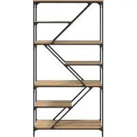 vidaXL Boekenplank 9-laags 91 x 36 x 176 cm Bewerkt hout Artisan Eiken