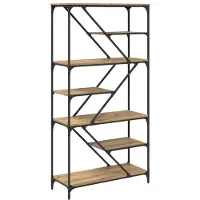 vidaXL Boekenplank 9-laags 91 x 36 x 176 cm Bewerkt hout Artisan Eiken