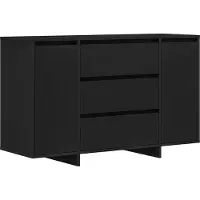 vidaXL Dressoir Zwart 120 x 41 x 75 cm Bewerkt hout