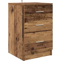 vidaXL Nachtkastje Oudhout 40 x 40 x 63 cm Bewerkt hout