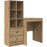 vidaXL Bureau Artisan Eiken 105,5 x 50 x 127 cm 2 st