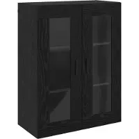 vidaXL Wandgemonteerde Kasten 2 st Zwart eiken 69,5 x 34 x 90 cm