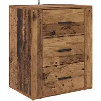 vidaXL Nachtkastje Oudhout 35 x 50 x 60 cm Bewerkt hout