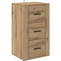 vidaXL Dressoir Artisan Eiken 40 x 33 x 70 cm Bewerkt hout