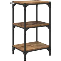 vidaXL Boekenkast Oud hout 40 x 33 x 70.5 cm Geengineerd Hout en IJzer