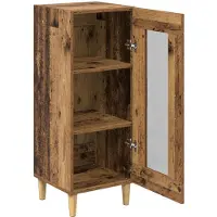 vidaXL Dressoir Oudhout 34.5 x 32.5 x 90 cm Bewerkt hout