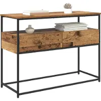 vidaXL Wandtafel Oud Hout 100 x 40 x 75 cm Bewerkt hout
