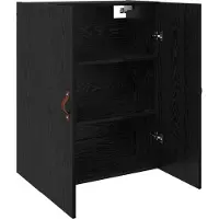 vidaXL Wandkast 2 st Zwart Eiken 69,5 x 34 x 90 cm Bewerkt hout