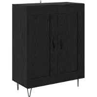 vidaXL Dressoir Zwart Eiken 69,5 x 34 x 90 cm