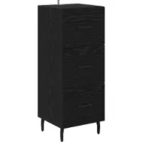 vidaXL Dressoir Zwart eiken 34 x 34,5 x 90 cm Bewerkt hout