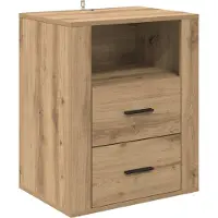 vidaXL Nachtkastje Artisan Eiken 35 x 50 x 60 cm Bewerkt hout