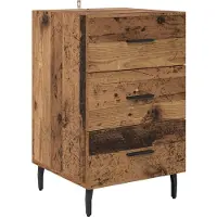 vidaXL Nachtkastje Oudhout 40 x 40 x 66 cm Bewerkt hout