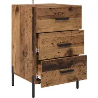 vidaXL Nachtkastje Oudhout 40 x 40 x 66 cm Bewerkt hout