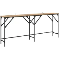 vidaXL Wandtafel Artisan Eiken 180 x 30 x 75 cm Bewerkt hout