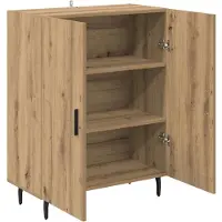 vidaXL Dressoir Artisan Eiken 69,5 x 34 x 90 cm Bewerkt hout