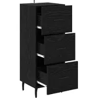 vidaXL Dressoir Zwart eiken 34 x 34,5 x 90 cm Bewerkt hout