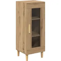 vidaXL Dressoir Artisan Eiken 34.5 x 32.5 x 90 cm Bewerkt hout