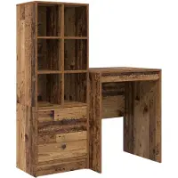 vidaXL Bureau Oudhout 105,5 x 50 x 127 cm 2 st