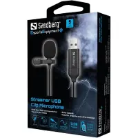 Sandberg - 126-40 - USB Clip Microphone - Zwart