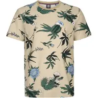 Petrol Industries - Heren Plus Size T-shirt met all-over print ArenaGris - Oranje