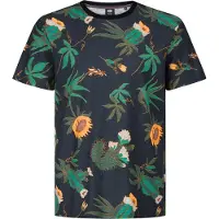 Petrol Industries - Heren Plus Size T-shirt met all-over print ArenaGris - Zwart