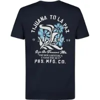 Petrol Industries Shirt 'Onix' blauw / donkerblauw / wit