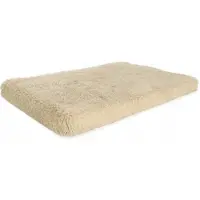 Odol-Plusz Hondenmat Shaggy 120x80 cm – Extra Zachte Hondenkussen en Benchmat – Pluche Ligmat en Slaapmat voor Grote Honden, lichtbeige
