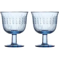 Rörstrand Swedish Grace drinkglas op voet 25 cl 2-pack Blauw