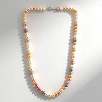 Cavill - Zilveren halsketting - 925 Sterling Zilver - Zoetwater kweekparels met fancy slijpsel - 60 cm elegant dames sieraad - Uniek gevormde parels