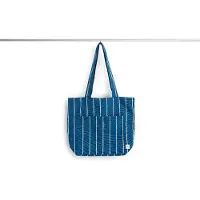 HAY Outdoor Market Draagtas Blue with beige stripe