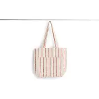 HAY Outdoor Market stoffen tas Beige-rood, medium