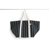 HAY Outdoor Market Picnic Bag Medium With Beige Stripe - Picknickmanden Gerecycled Polyester Black - AE965-A602-AS27
