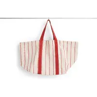 HAY Outdoor Market Picnic Bag Medium With Red Stripe - Picknickmanden Gerecycled Polyester Beige - AE965-A602-AS26