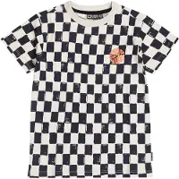 Tumble 'n dry geruit T-shirt donkerblauw Jongens Katoen Ronde hals Ruit - maat 122