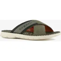 Bugatti leren heren slippers groen maat 46