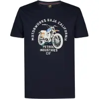 Petrol Industries Shirt donkerblauw / wit