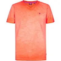 Petrol Industries - Heren T-shirt met V-hals PolarisSur - Rood - Maat L