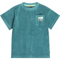 Tumble 'n dry T-shirt blauw met textuur Jongens Katoen Ronde hals Effen - maat 110