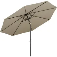 LifeGoods Parasol - Tuin - Ø350 cm - 30° Kantelbaar - Waterdicht - UPF50+ - Taupe