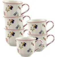 Villeroy & Boch Espressotassen Petite Fleur 80 ml Set van 6