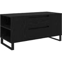 vidaXL Salontafel, zwart, eikenlook, 102 x 44,5 x 50 cm