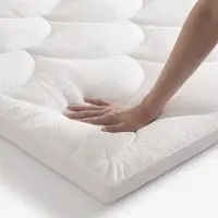 Casabel Matrasoplegger 150 x 200 cm van verkoelende microvezel, 600 g/m² holle vezelvulling, 4 cm dik