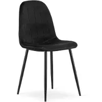 Leobert Chaise - - Padva - Fluweel, zwart / Poten, zwart - 44,5 x 53 x 87 cm