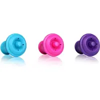 VacuVin Flessluiting Vacuvin Wine Stopper Set Blauw/Roze/Paars 3 Stuks