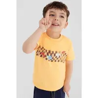 s.Oliver T-shirt oranje Jongens Katoen Ronde hals Printopdruk - maat 140