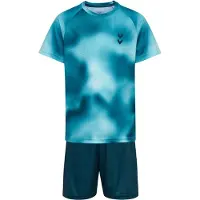 Hummel Trainingspak marine / cyaan blauw / neonblauw