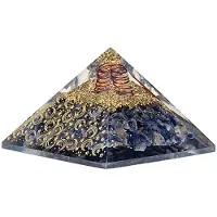Bahadra Orgoniet Piramide Sodaliet Met Maan En Sterren -- 75x75x5cm - 7,5x7,5x5cm