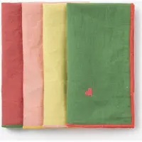 Sissy-Boy Set van 4 multicolour servetten met hartje